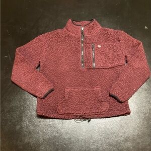 No Boundaries Maroon Sherpa Hoodie